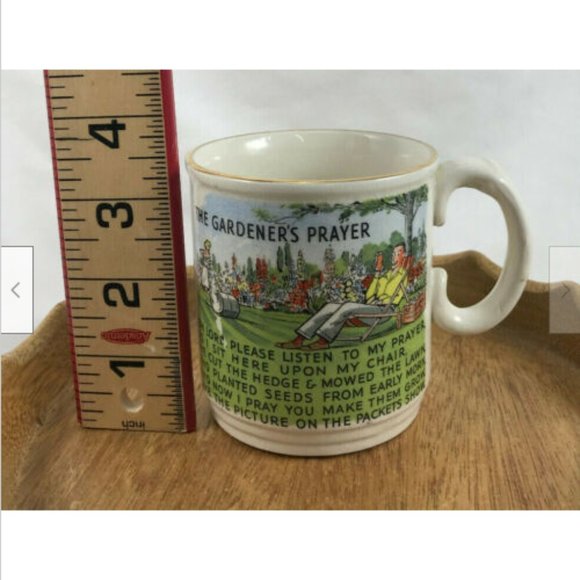 Gardener's Prayer Prince William Ware England Gold Trim Coffee Mug - Picture 8 of 8